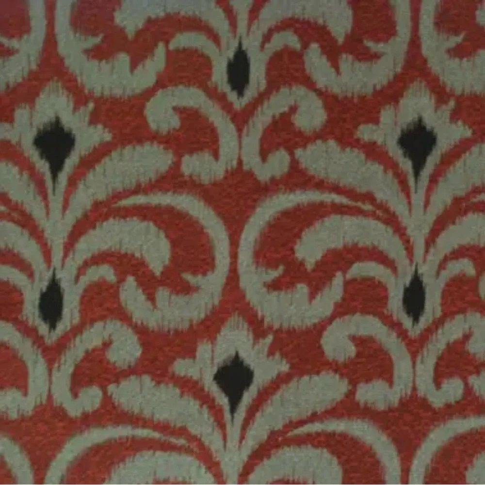 RM COCO ALLURE Red and‎ Gold Patterned Fabric, custom made